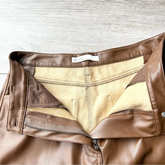 Oak + Fort VEGAN LEATHER PANT Slim Fit Pants - Picture 5 of 13